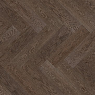 Brown Red Oak Hardwood flooring / Charcoal Mirage Herringbone