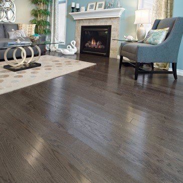 Brown Red Oak Hardwood flooring / Charcoal Mirage Herringbone / Inspiration