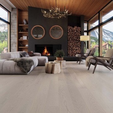 White Oak Hardwood flooring / Aspen Mirage Herringbone