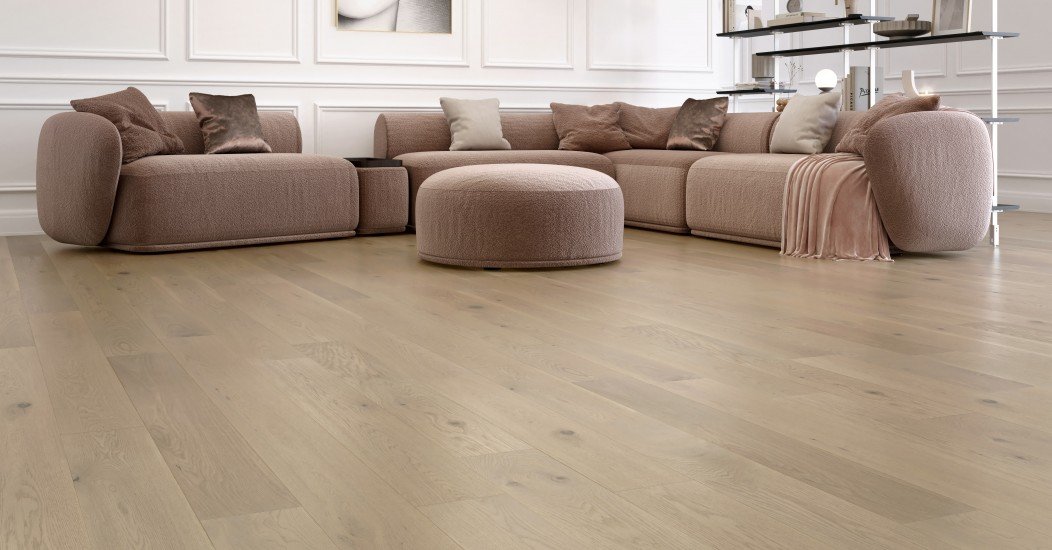 White Oak Grace Character Brushed | Herringbone | Mirage Floors (US)