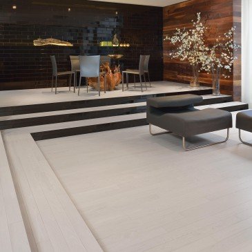 White Red Oak Hardwood flooring / Nordic Mirage Herringbone / Inspiration