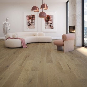 Brown White Oak Hardwood flooring / Maud Mirage Herringbone