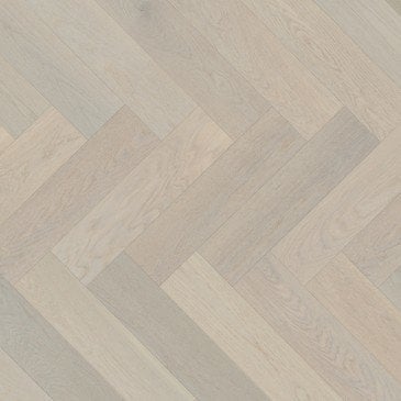 White White Oak Hardwood flooring / Ada Mirage Herringbone