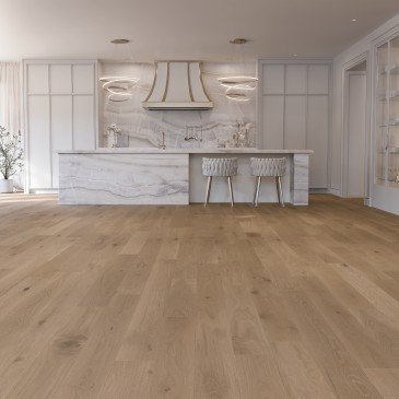 Beige White Oak Hardwood flooring / Hula Hoop Mirage Blanc