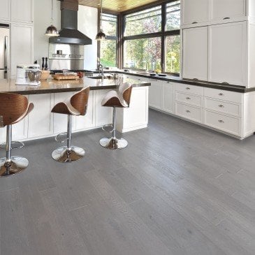 Grey Red Oak Hardwood flooring / Hopscotch Mirage Herringbone