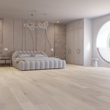 White White Oak Hardwood flooring / Bubble Bath Mirage Blanc