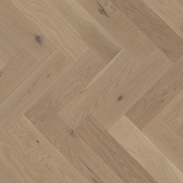 Beige White Oak Hardwood flooring / Stardust Mirage Herringbone