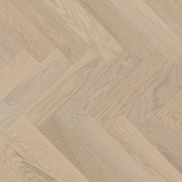 White White Oak Hardwood flooring / Rachel Mirage Herringbone