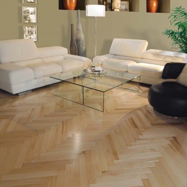 Natural Maple Hardwood flooring / Natural Mirage Herringbone / Inspiration