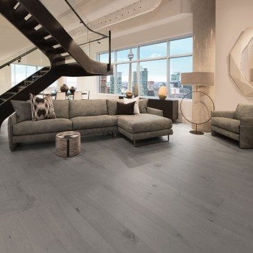 Grey Maple Hardwood flooring / Peppermint Mirage Herringbone