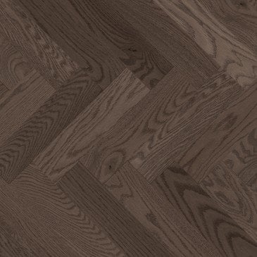 Brown Red Oak Hardwood flooring / Platinum Mirage Herringbone