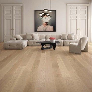 Beige White Oak Hardwood flooring / Ingrid Mirage Herringbone