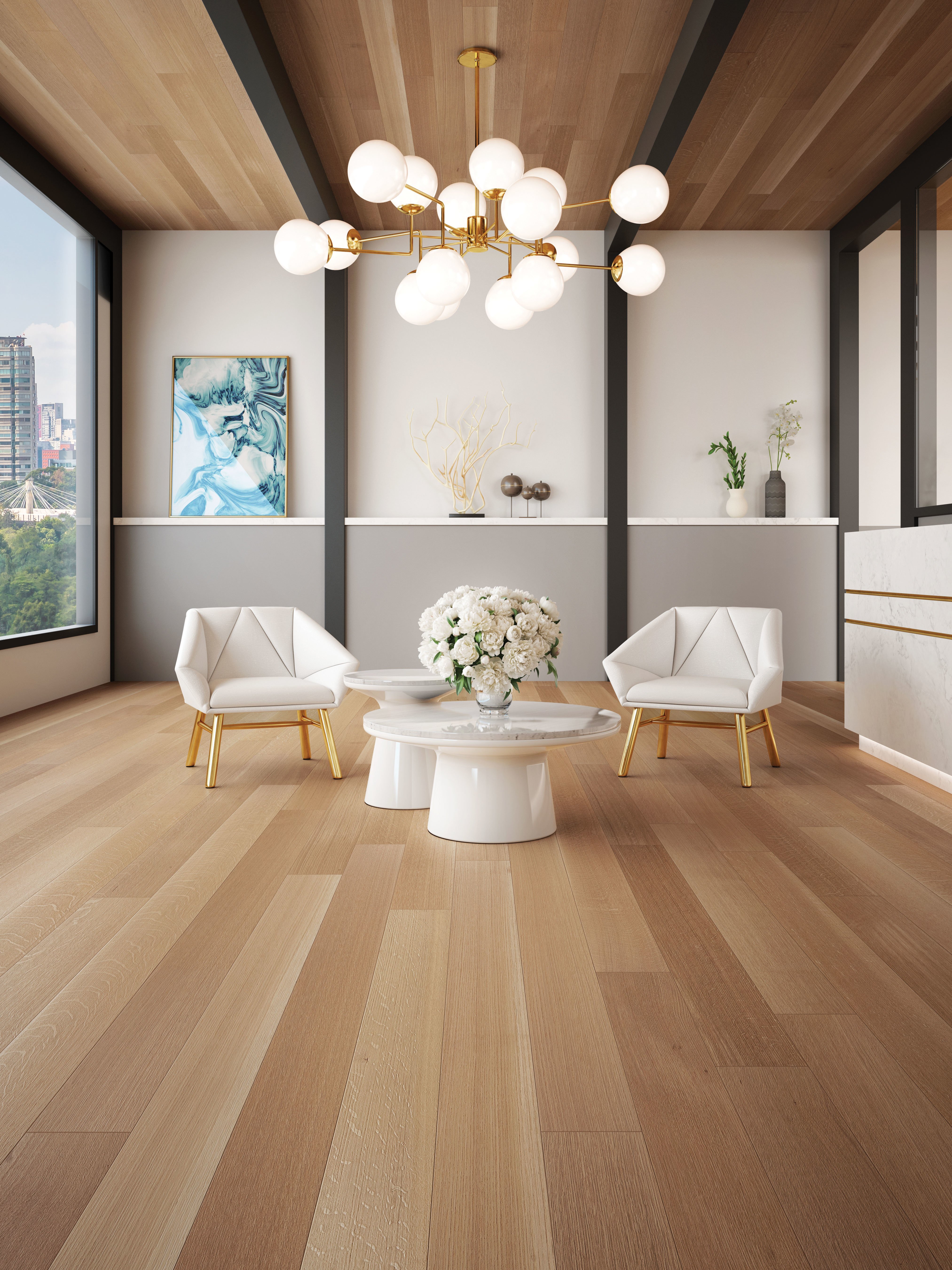 White Oak Natural R&Q Brushed DuraMatt® - Ambience image