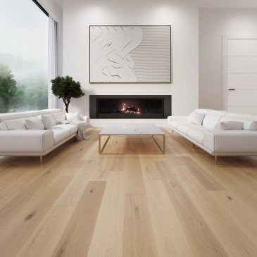 White White Oak Hardwood flooring / White Mist Mirage Blanc