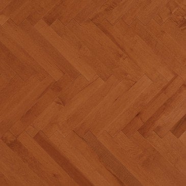 Orange Maple Hardwood flooring / Auburn Mirage Herringbone