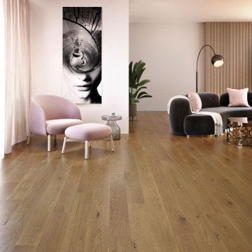 Golden White Oak Hardwood flooring / Amelia Mirage Muse