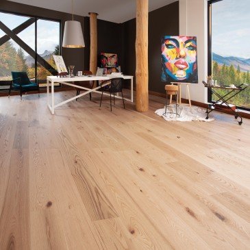 Natural Red Oak Hardwood flooring / Natural Mirage Herringbone / Inspiration
