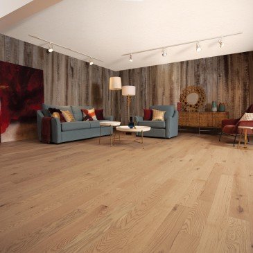 Beige Red Oak Hardwood flooring / Paddle ball Mirage Herringbone / Inspiration