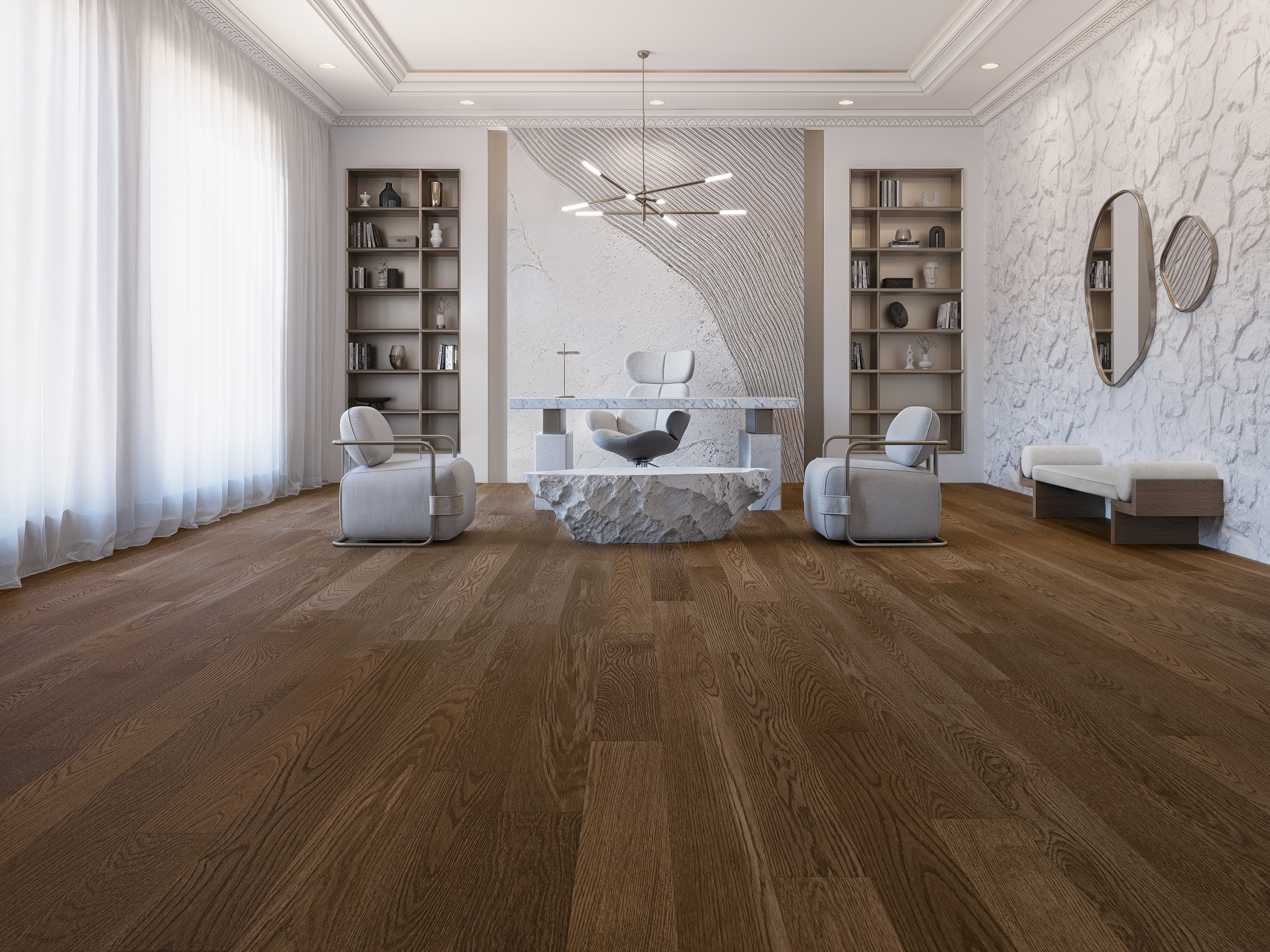 White Oak Sailing Stone Brushed DuraMatt® - Ambience image