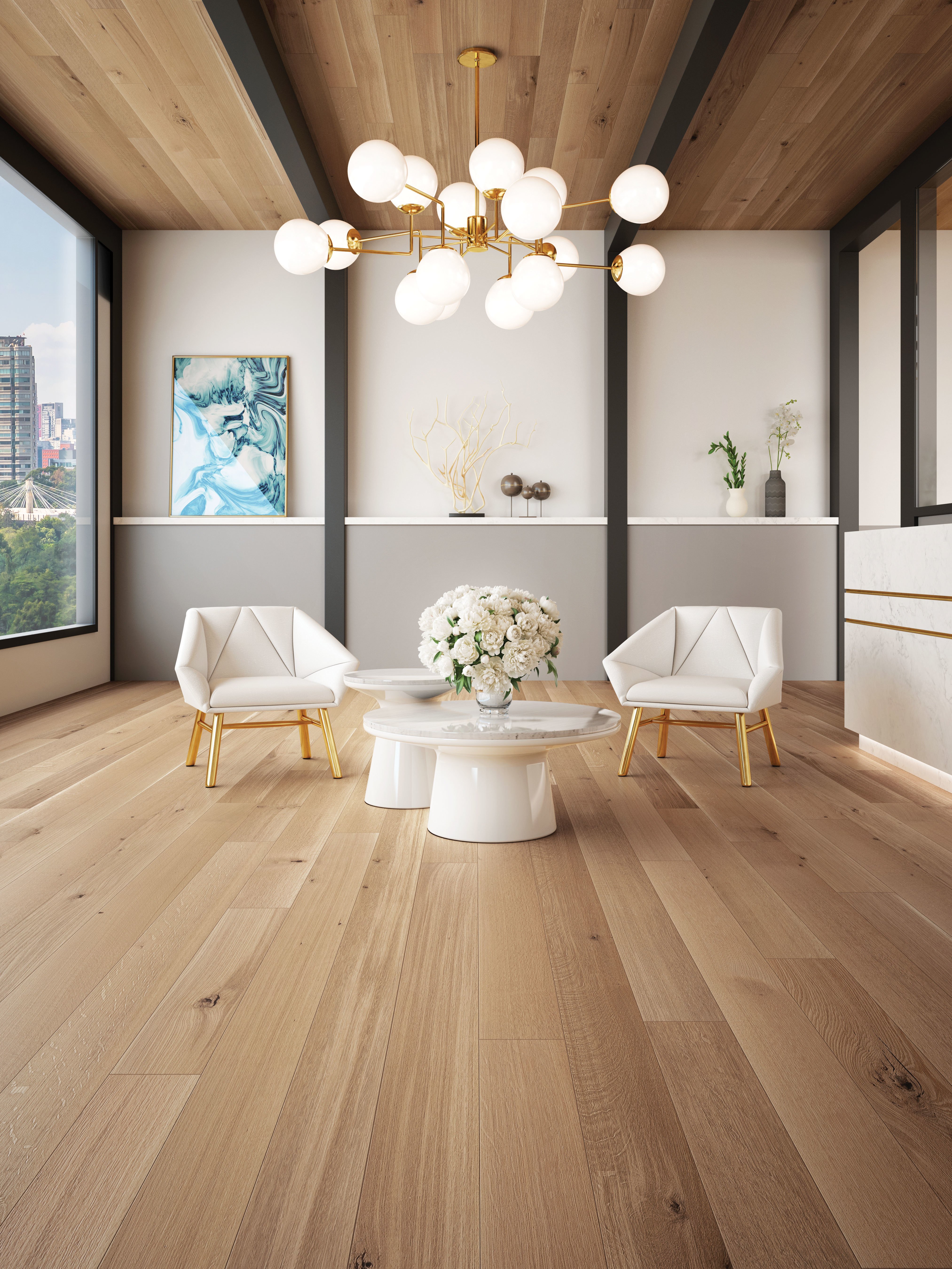 White Oak Natural R&Q Brushed DuraMatt® - Ambience image